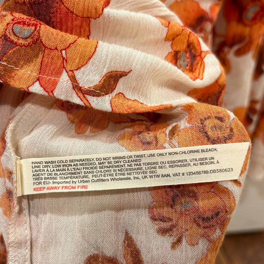 Intimately Free People Dress Garden Party Floral Maxi Tiered Size Small - Picture 14 of 16